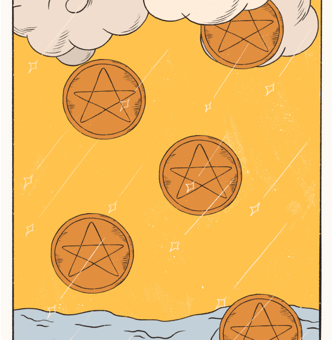 Five of Pentacles Tarot card