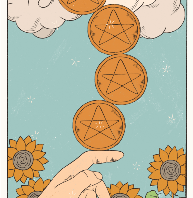 Four of Pentacles Tarot card