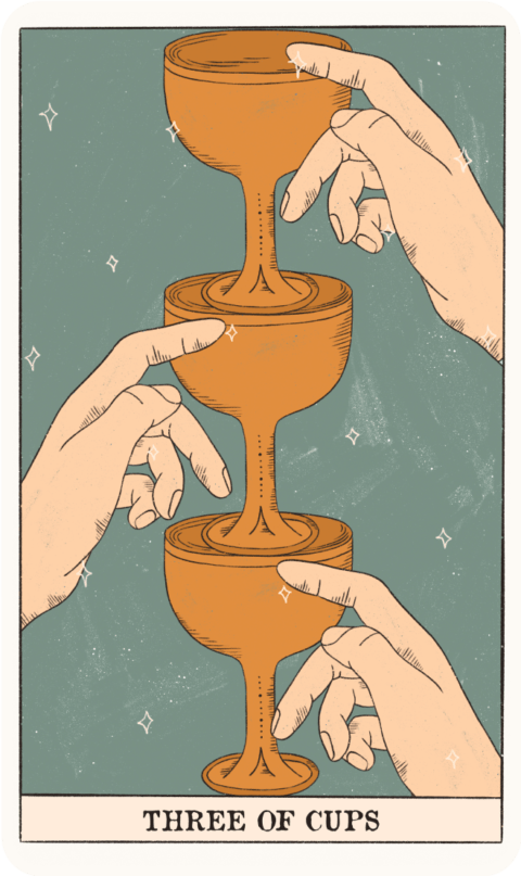 three of cups upright tarot meaning