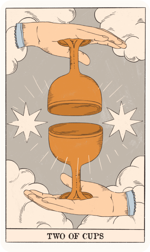 2 of cups meaning tarot